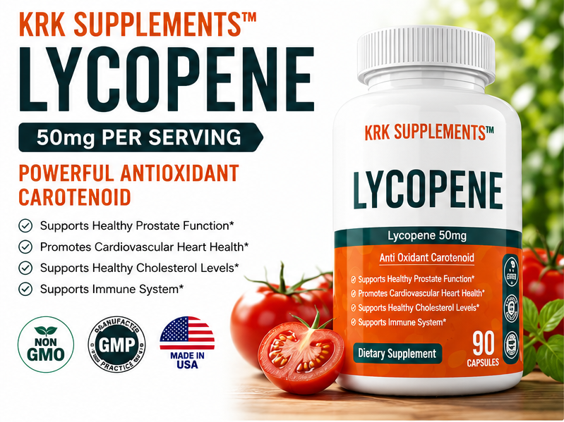 Lycopene 50 mg – 90 Capsules | KRK Supplements