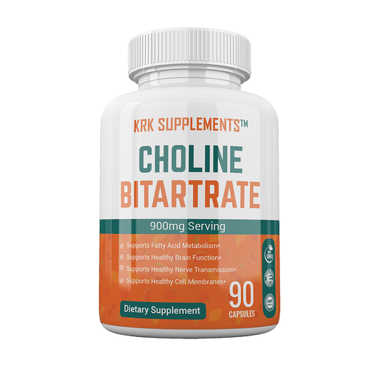 Choline Bitartrate 900 mg – 90 Capsules | KRK Supplements