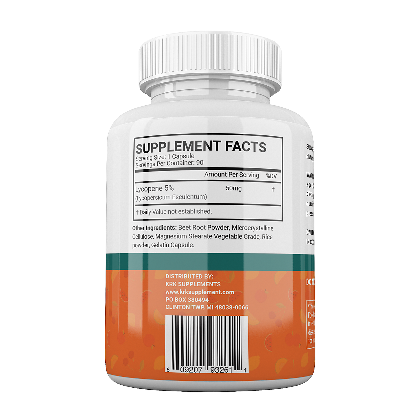 Lycopene 50 mg – 90 Capsules | KRK Supplements