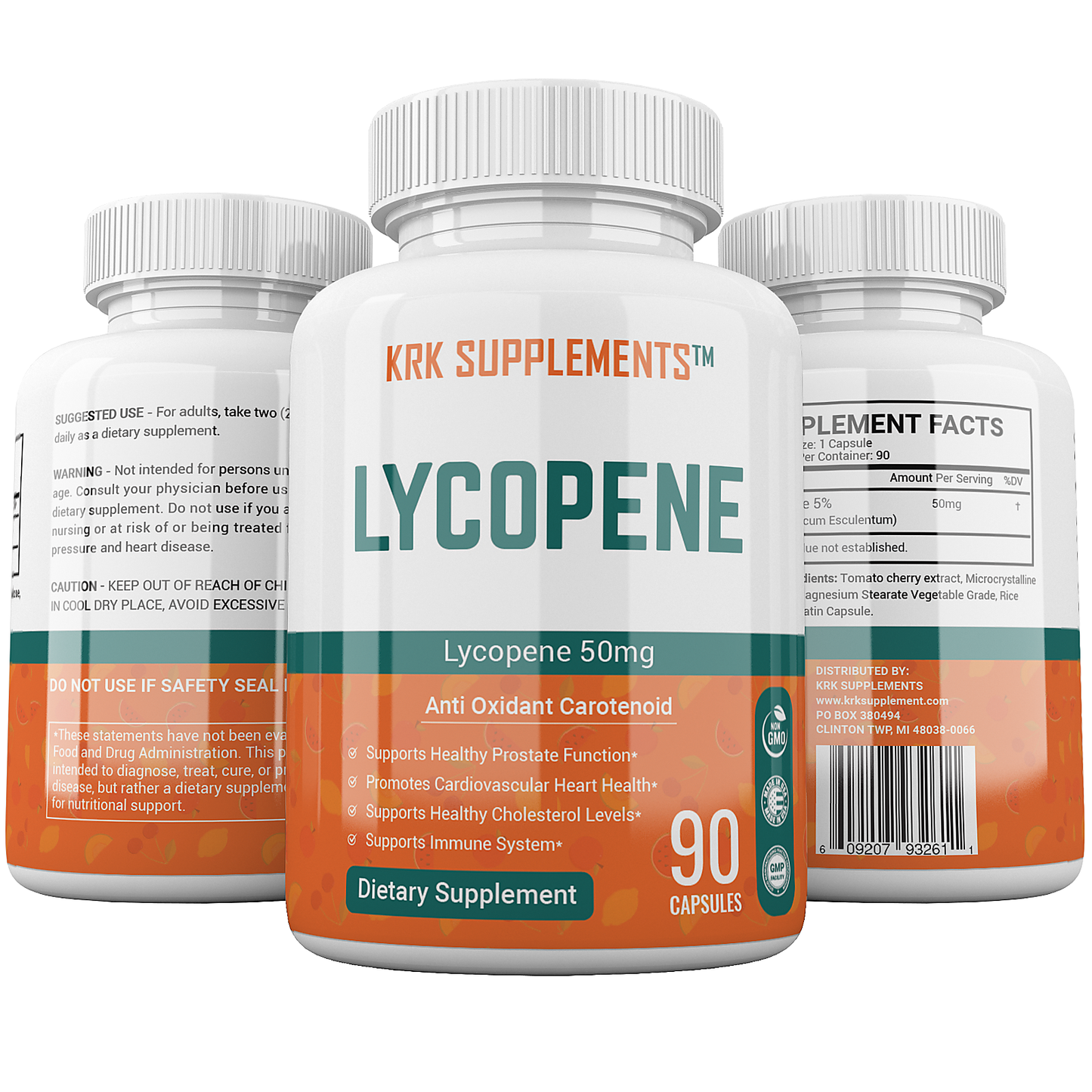 Lycopene 50 mg – 90 Capsules | KRK Supplements