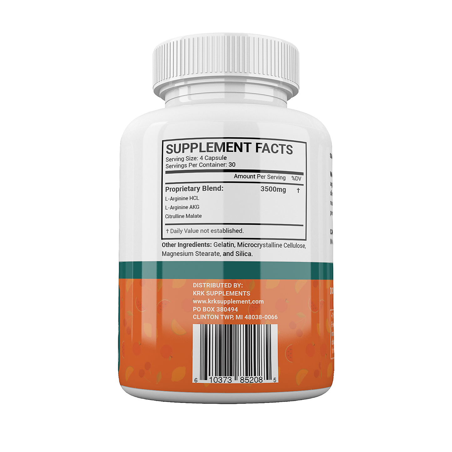 Nitric Oxide Complex 3500 mg – 120 Capsules | KRK Supplements